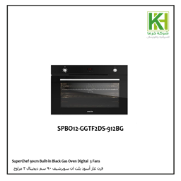 Show details for Superchef 90 cm Built-in Gas Oven Black Digital Triple Fans Picture of Superchef 90 cm Built-in Gas Oven Black Digital Triple Fans